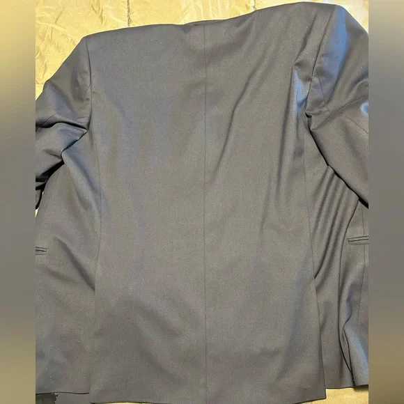 Apt 9 Slim fit navy blue suit and pants 46R and 38 30 - Picture 2 of 6